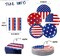 4th of July Plates and Napkins Sets - 40PK - July 4th Dipsposable Paper Plates Decorations Décor Patriotic American Flag Birthday Party Favors Independence Day